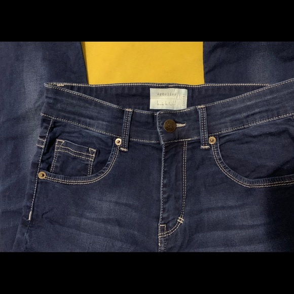 Nicole Miller Atelier High Rise Dark Wash Jeans - Picture 2 of 6